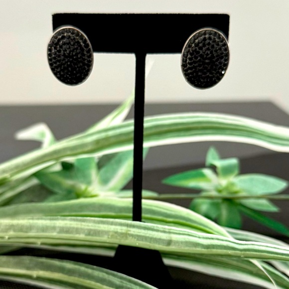 Earrings Black Cubic zirconia. - Picture 3 of 4